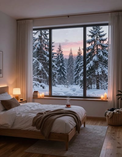 Serene Winter Bedroom Retreat