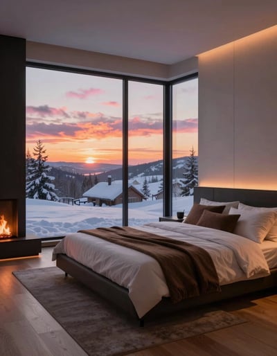 Serene Winter Bedroom Retreat