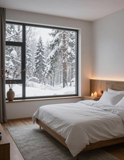 Serene Winter Bedroom Retreat