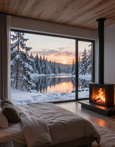 Serene Winter Bedroom Retreat