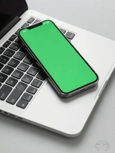 Silver Smartphone on Laptop Keyboard