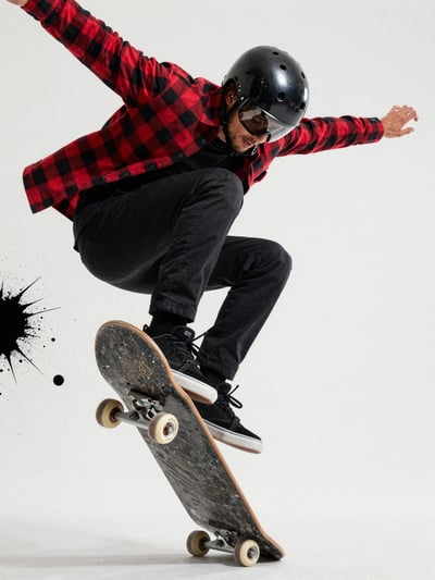 Skateboarder in Action