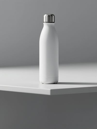 Sleek White Insulated Water Bottle