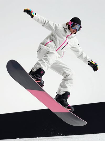 Snowboarder Sticker Mockup