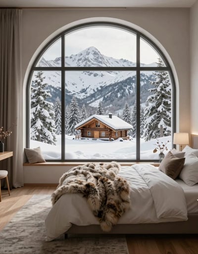 Snowy Serenity Bedroom