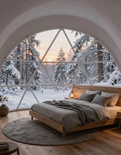 Snowy Serenity Dome Bedroom