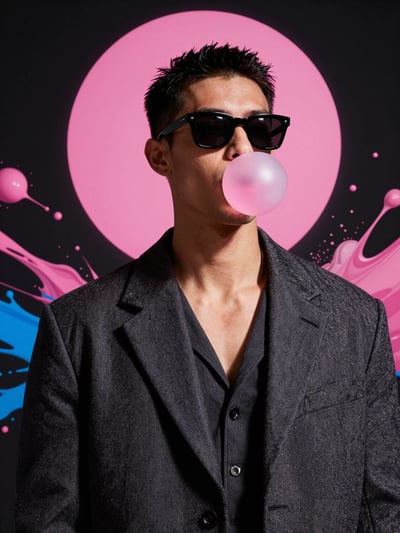 Streetwear Meets Art: Sunglasses and Bubble Gum