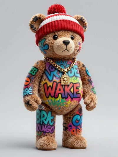 Urban Streetwear Teddy Bear