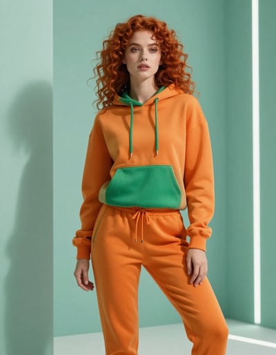 Vibrant Color-Blocked Athleisure