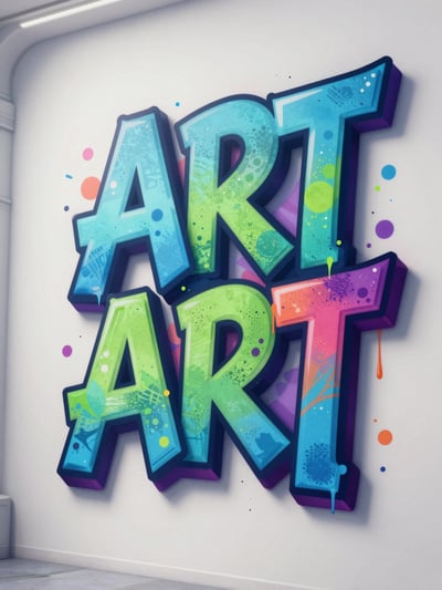 Vibrant Graffiti ART Typography Mockup