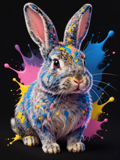 Vibrant Streetwear Rabbit Head Mockup