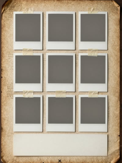 Vintage Polaroid Grid Mockup