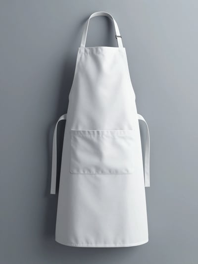 White Apron Mockup