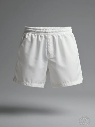 White Athletic Shorts Mockup