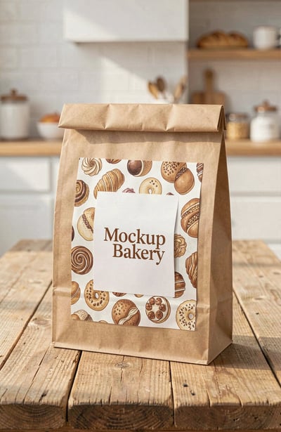Bakery Paper Bag Mockup
