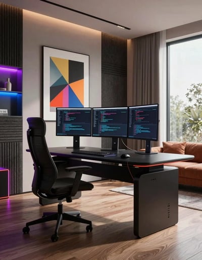 Futuristic Coding Sanctuary