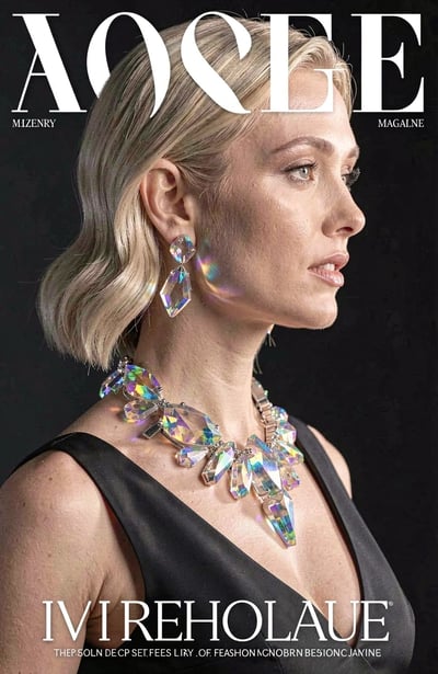 Futuristic Crystal Jewelry Set