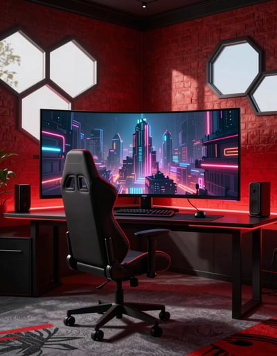 Futuristic Gaming Room