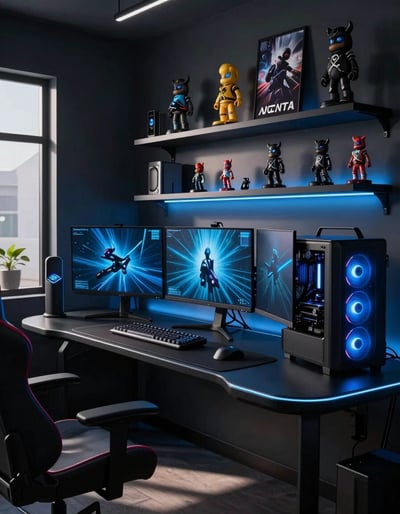 Futuristic Gaming Sanctuary