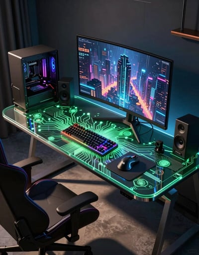 Futuristic Gaming Workspace