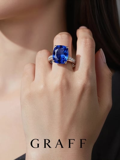 Luxury Blue Sapphire Ring by Graff