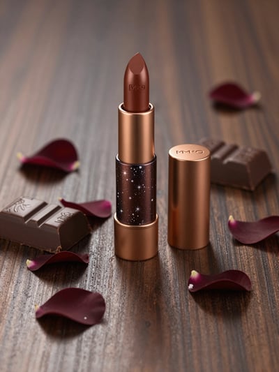 Luxury Chocolate Lipstick Mockup