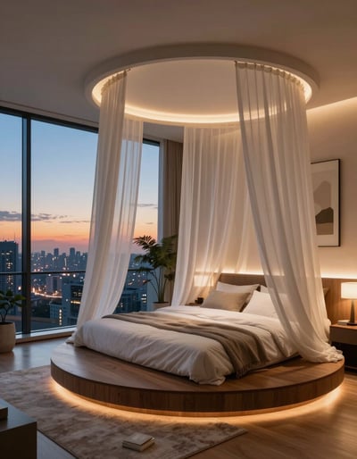 Luxury Circular Bedroom Oasis