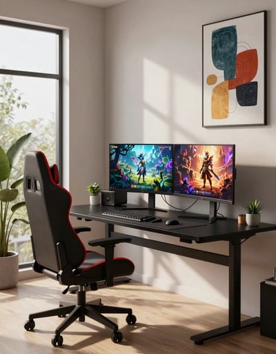Modern Gaming Desk Setup