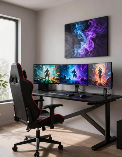 Modern Gaming Room with Futuristic Decor