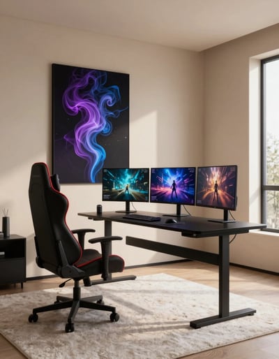 Modern Gaming Room with Minimalist Chic