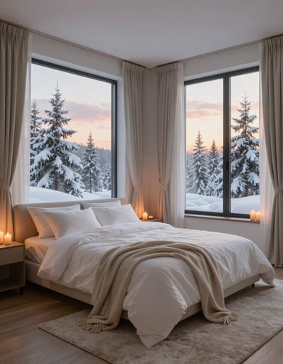Serene Winter Bedroom Oasis