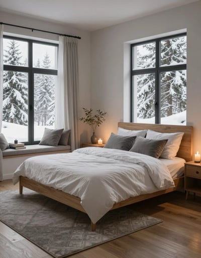 Serene Winter Bedroom Retreat