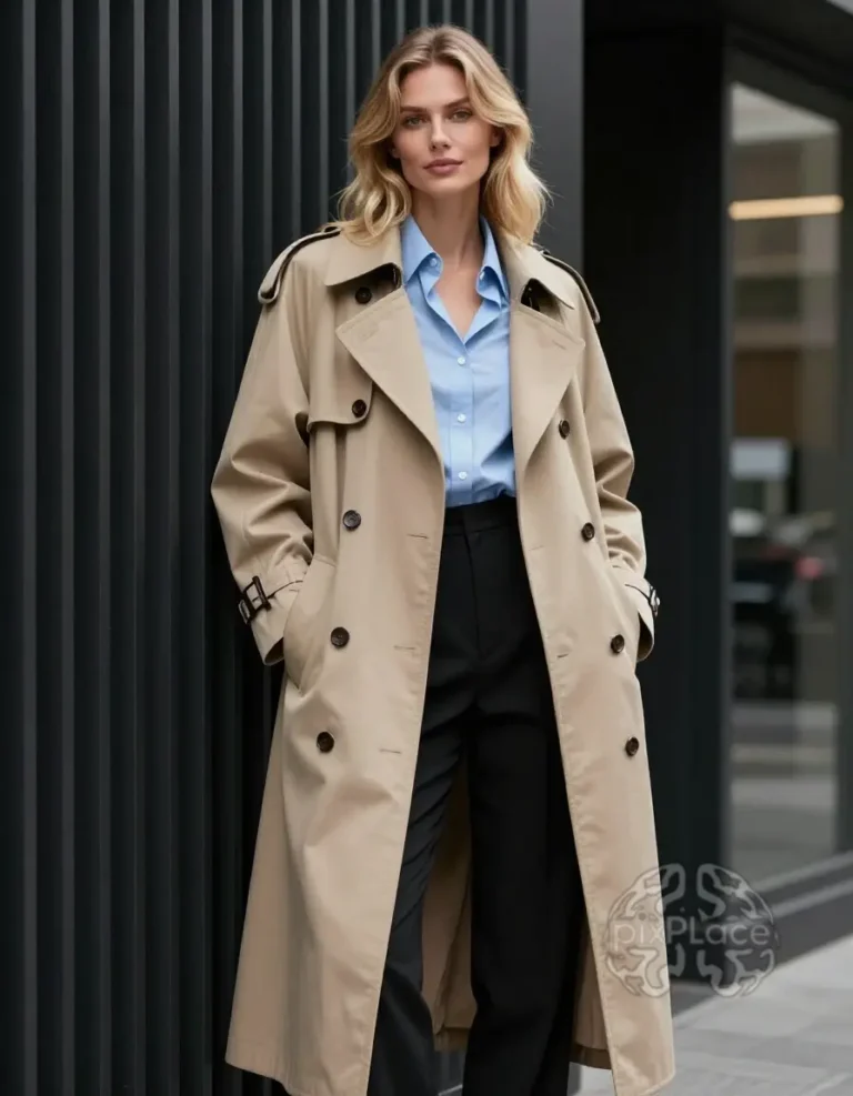 A collage of four women showcasing different winter outfits in an urban NYC setting, featuring long coats and modern styling.